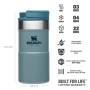 The NeverLeak Travel Mug 0,25L grey-blue