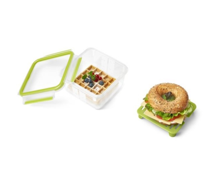 Pārtikas uzglabāšanas trauks sviestmaizēm XL Masterseal To Go kvadrāts 1,3L