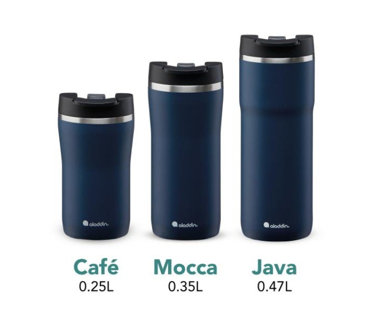 Thermo Mug Cafe Thermavac Leak-Lock 0,25L stainless steel dark blue