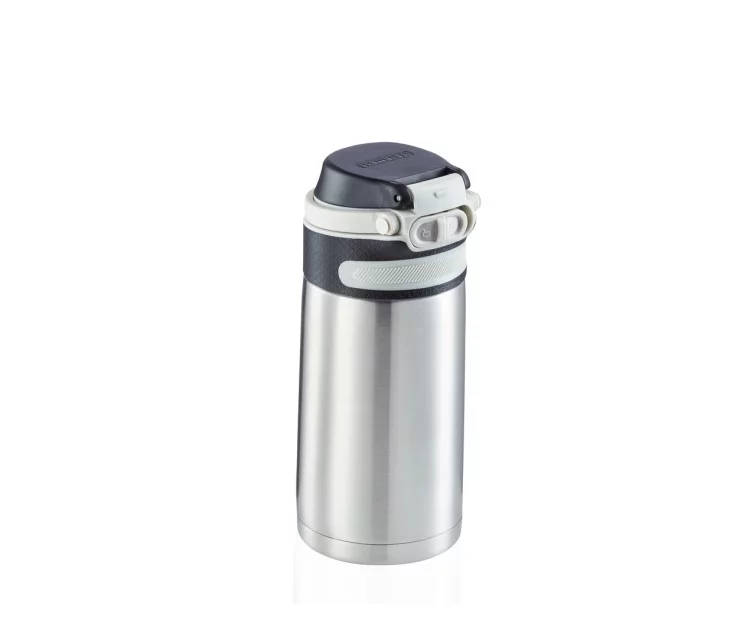 LEIFHEIT Termokrūze Flip 350ml sudraba krāsā LEIFHEIT Termokrūze Flip 350ml sudraba krāsā