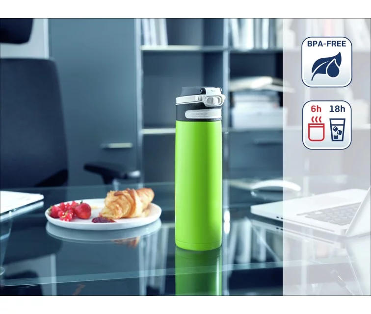 Termokruus LEIFHEIT Flip 600ml, roheline Termokruus LEIFHEIT Flip 600ml, roheline