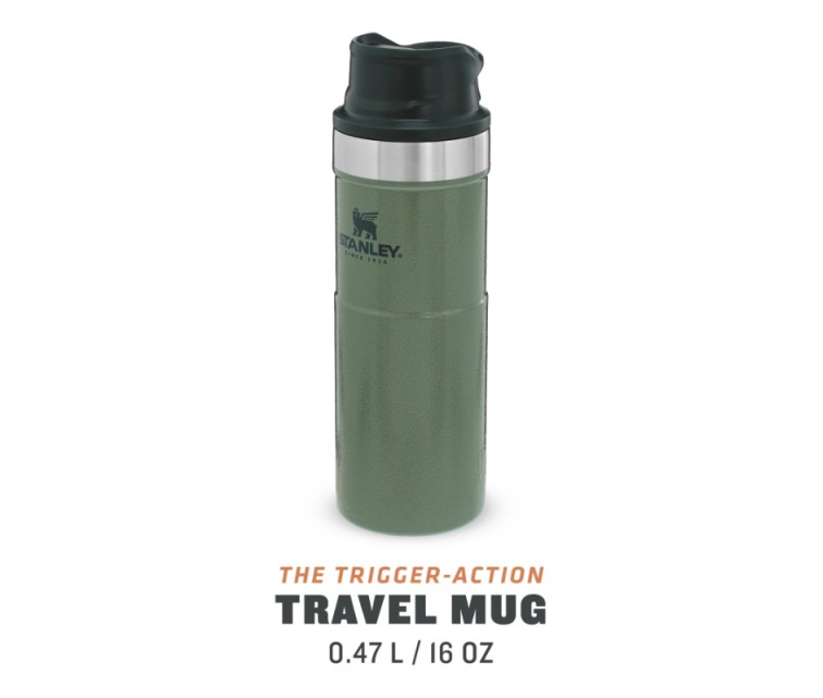 Termokrūze The Trigger-Action Travel Mug Classic 0,47L zaļa