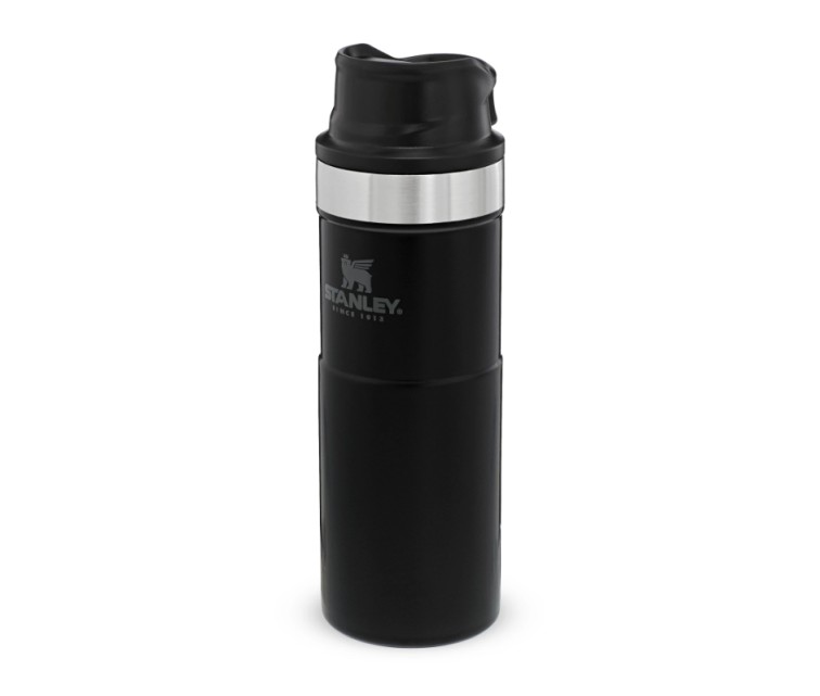 Termokrūze The Trigger-Action Travel Mug Classic 0,47L matēti melna Termokrūze The Trigger-Action Travel Mug Classic 0,47L matēti melna