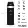 Termokrūze The Trigger-Action Travel Mug Classic 0,47L matēti melna Termokrūze The Trigger-Action Travel Mug Classic 0,47L matēti melna