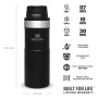 Termokrūze The Trigger-Action Travel Mug Classic 0,47L matēti melna