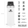 Termokrūze The Trigger-Action Travel Mug Classic 0,47L balta Termokrūze The Trigger-Action Travel Mug Classic 0,47L balta
