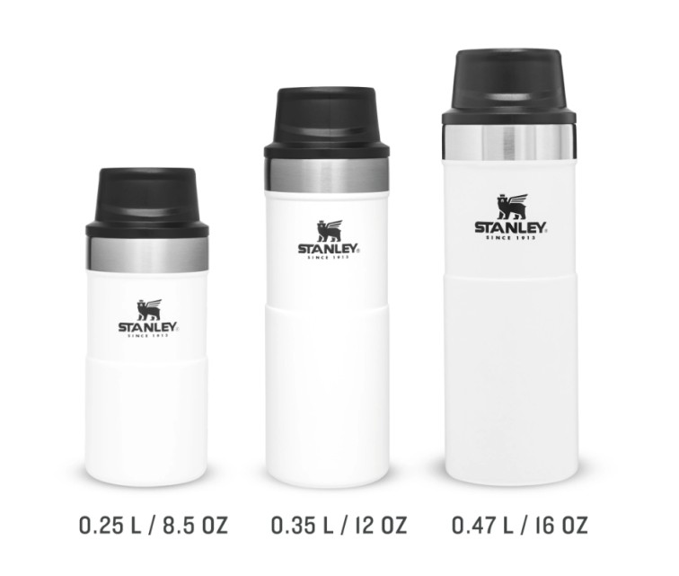 Termokrūze The Trigger-Action Travel Mug Classic 0,47L balta Termokrūze The Trigger-Action Travel Mug Classic 0,47L balta