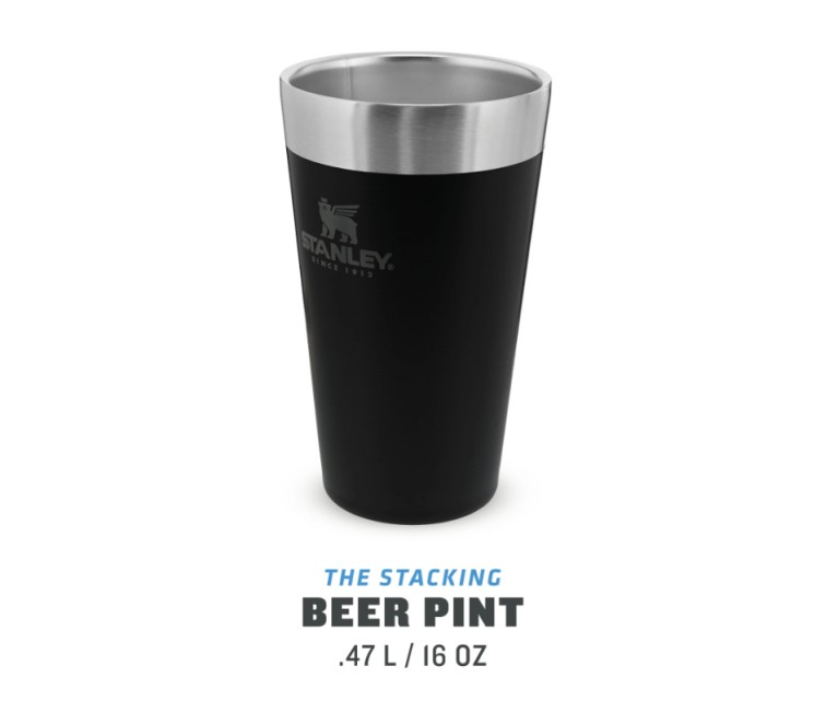 Пивная кружка Adventure The Stacking Beer Pint 0,47 л матовая черная