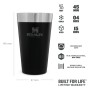 Beer mug Adventure The Stacking Beer Pint 0,47L mat black