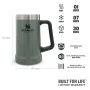 Alus kauss Adventure The Big Grip Beer Stein 0,7L zaļš Alus kauss Adventure The Big Grip Beer Stein 0,7L zaļš