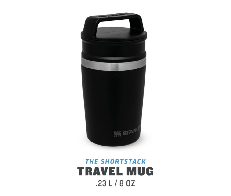 Termokrūze The Shortstack Travel Mug Adventure 0,23L matēti melna
