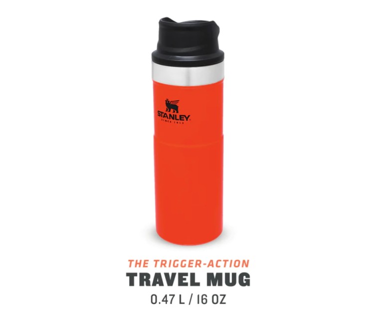 Термокружка The Trigger-Action Travel Mug Classic 0,47л ярко-оранжевая