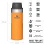 The Trigger-Action Travel Mug Classic 0,35L in saffron yellow