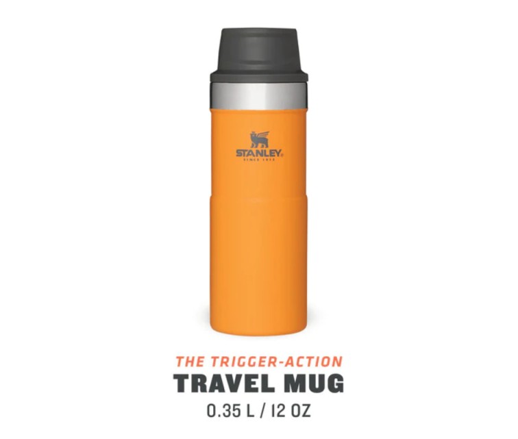 Термокружка The Trigger-Action Travel Mug Classic 0,35 л шафраново-желтого цвета