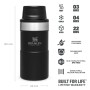 Termokrūze The Trigger-Action Travel Mug Classic 0,25L matēti melna Termokrūze The Trigger-Action Travel Mug Classic 0,25L matēti melna