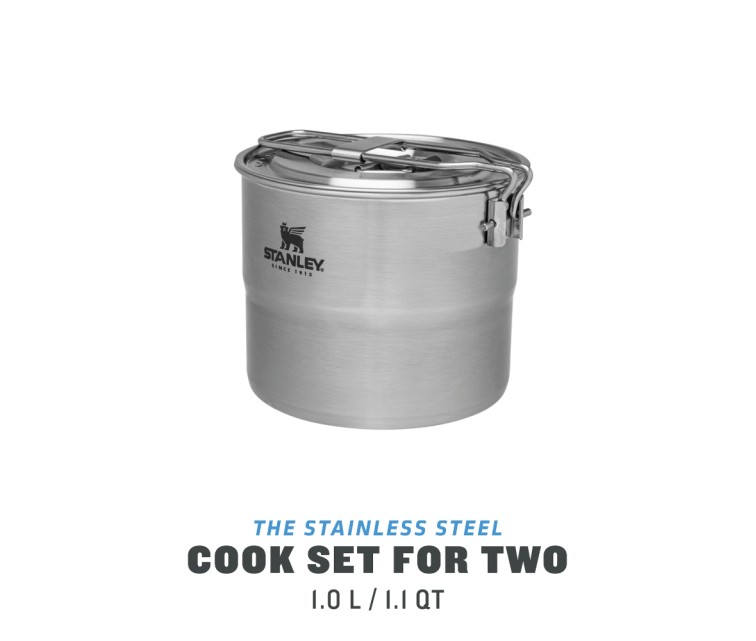 Ēdienu gatavošanas komplekts The Stainless Steel Cook Set For Two 1L nerūsējošā tērauda