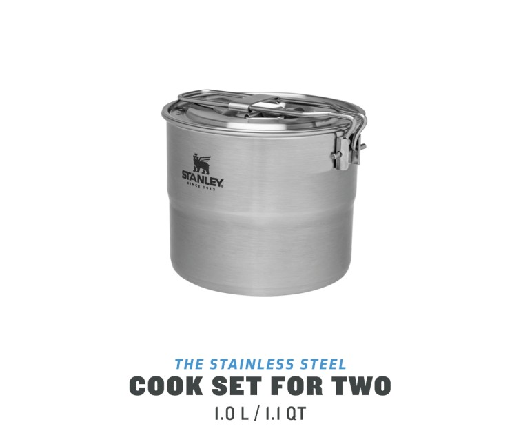 The Stainless Steel Cook Set For Two 1L Stainless Steel