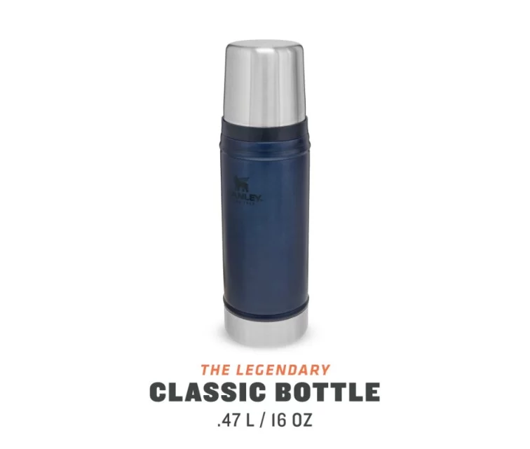 Termoss The Legendary Classic Bottle 0,47L zils Termoss The Legendary Classic Bottle 0,47L zils