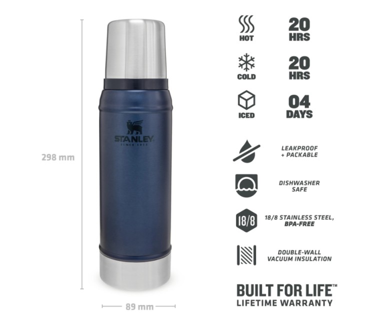 Termoss The Legendary Classic 0,75L zils Termoss The Legendary Classic 0,75L zils