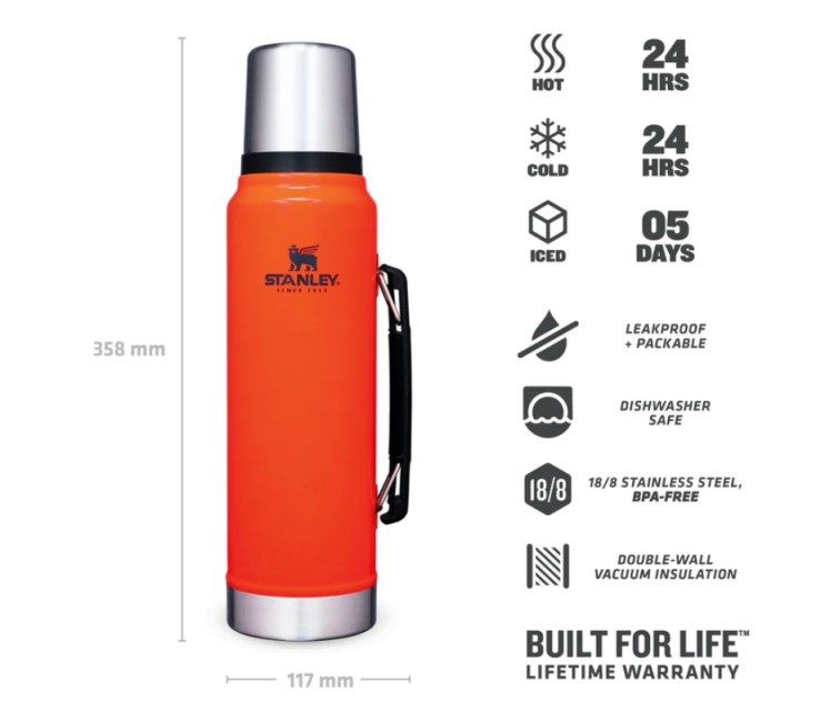 Thermos The Legendary Classic 1L bright orange