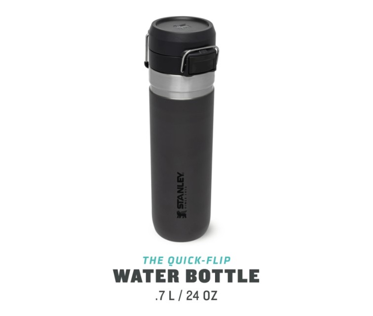 The Quick Flip Water Bottle Go 0,71L dark grey