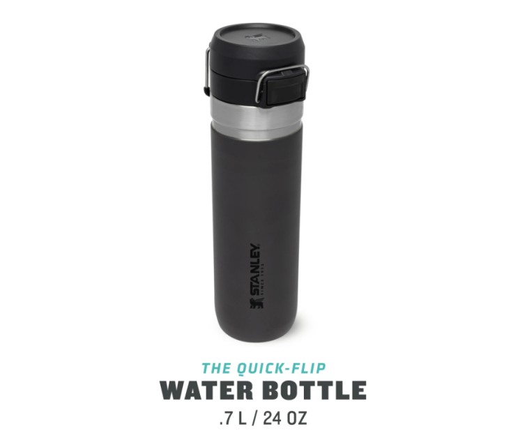 Termopudele The Quick Flip Water Bottle Go 0,71L tumši pelēka