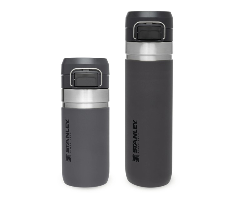 Termopudele The Quick Flip Water Bottle Go 0,47L tumši pelēka