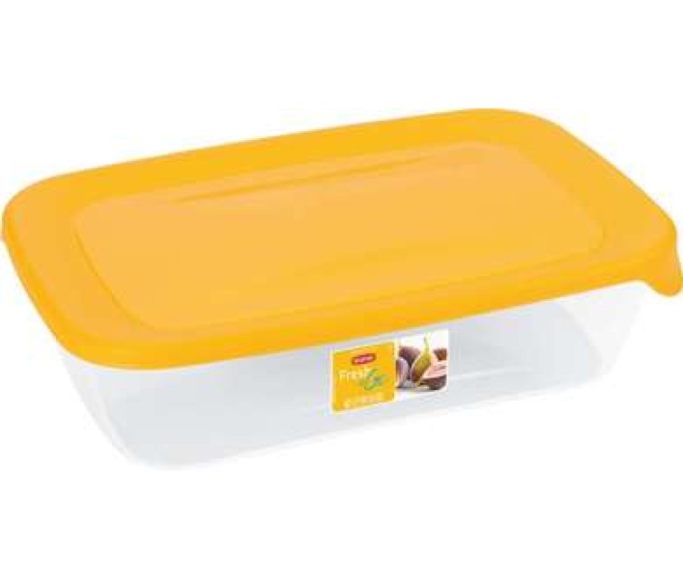 Food container rectangle 1L Fresh&Go yellow