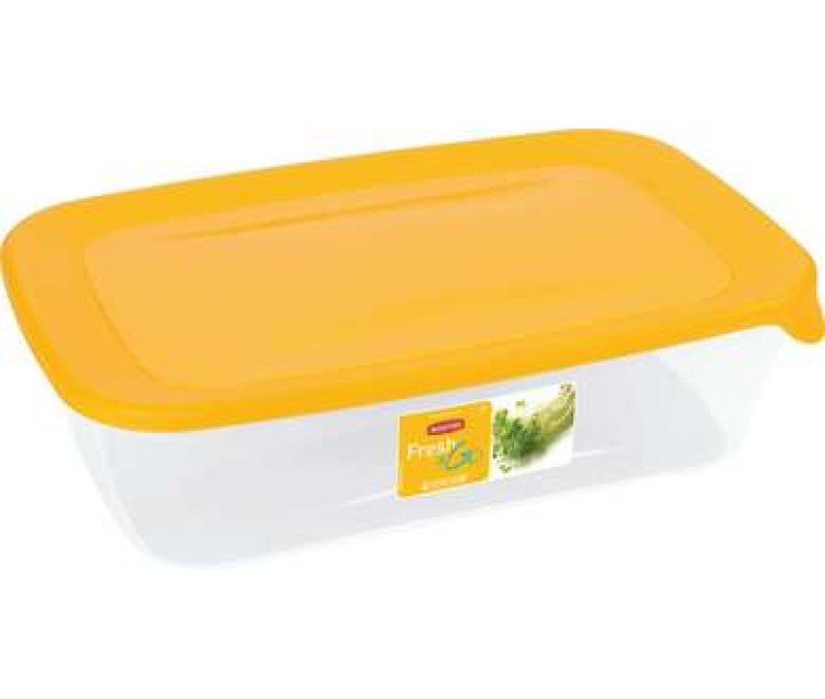 Food container rectangle 2L Fresh&Go yellow