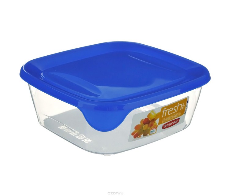 Food container square 0,25L Fresh&Go blue