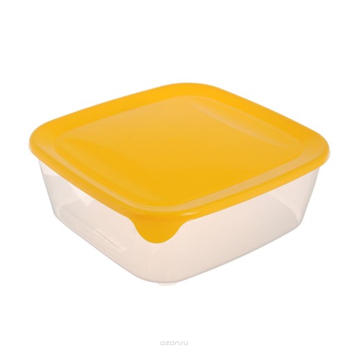 Pārtikas trauciņš kvadrāts 0,8L Fresh&Go dzeltens Pārtikas trauciņš kvadrāts 0,8L Fresh&Go dzeltens