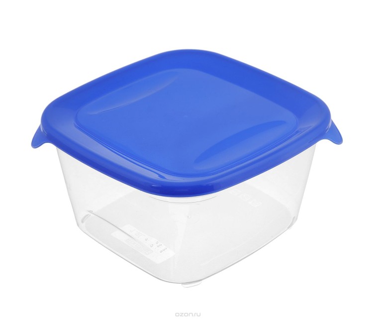 Food container square 1,2L Fresh&Go blue