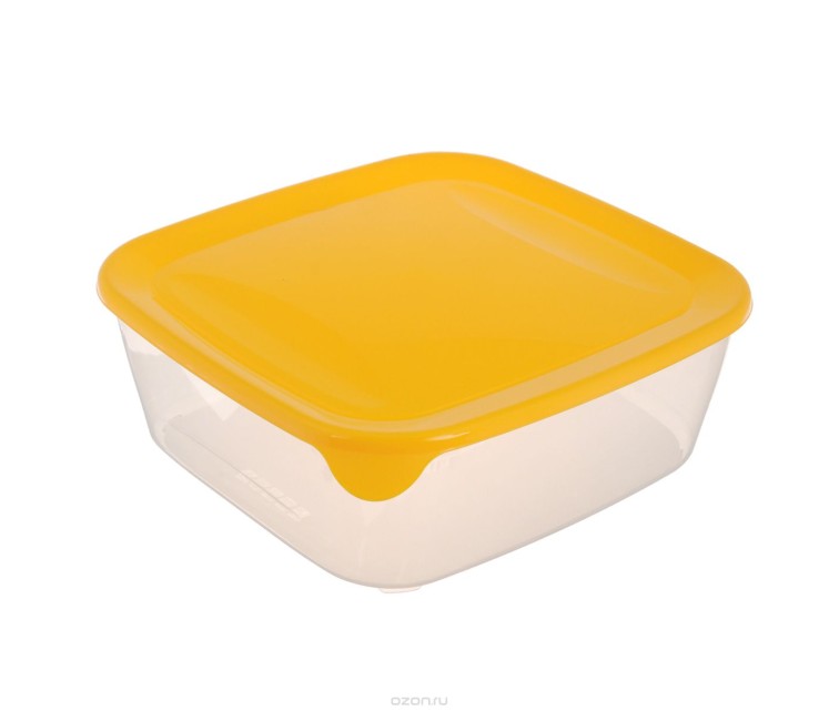 Food container square 1,7L Fresh&Go yellow