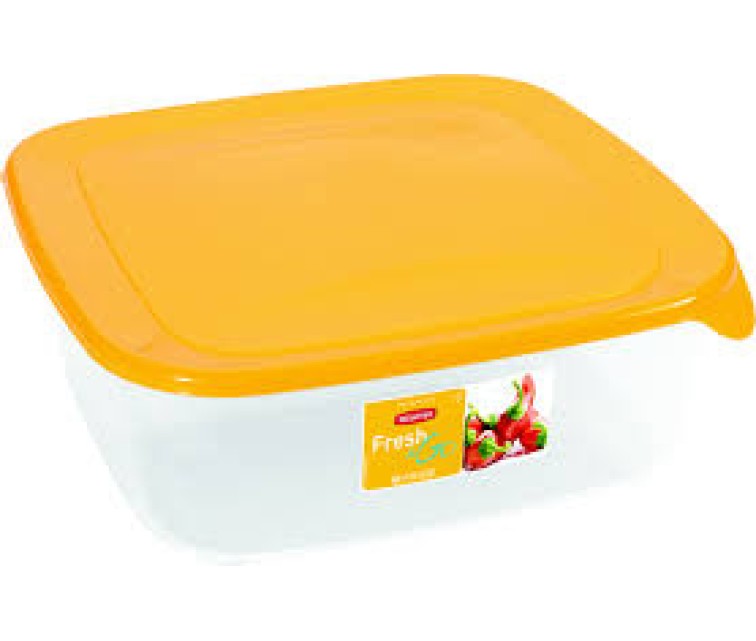 Food container square 2,9L Fresh&Go yellow