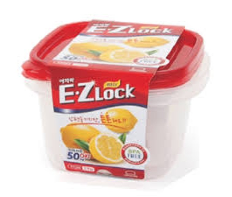 Food bowl set 2pcs E.Z Lock 970ml / square