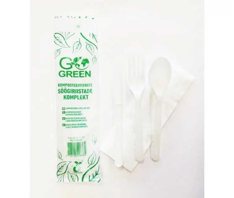 Compostable cutlery set Go Green / 0,015kg Compostable cutlery set Go Green / 0,015kg