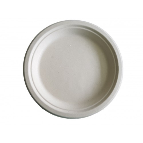 Kompostējamie cukurniedru šķīvji Go Green Ø23cm 10gab./ 0,16kg Kompostējamie cukurniedru šķīvji Go Green Ø23cm 10gab./ 0,16kg