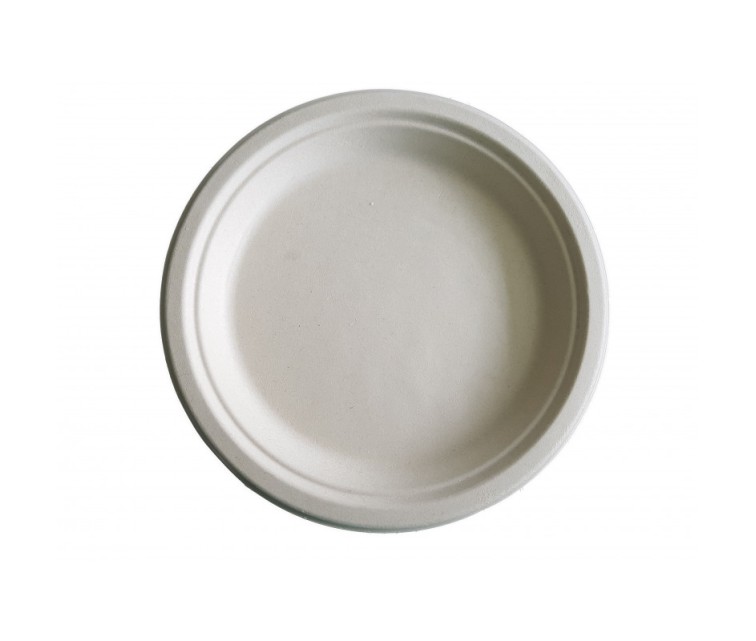 Compostable sugar cane plates Go Green Ø23cm 10pcs/0,16kg