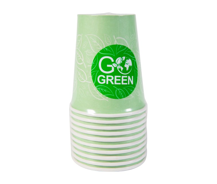 Glāzes ekoloģiskās Go Green 250ml 10 gab./ 0,06kg