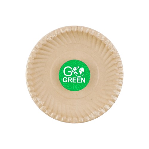 Kompostējamie cukurniedru šķīvji ar rakstu Go Green Ø15cm 10 gab./ 0,08kg Kompostējamie cukurniedru šķīvji ar rakstu Go Green Ø15cm 10 gab./ 0,08kg