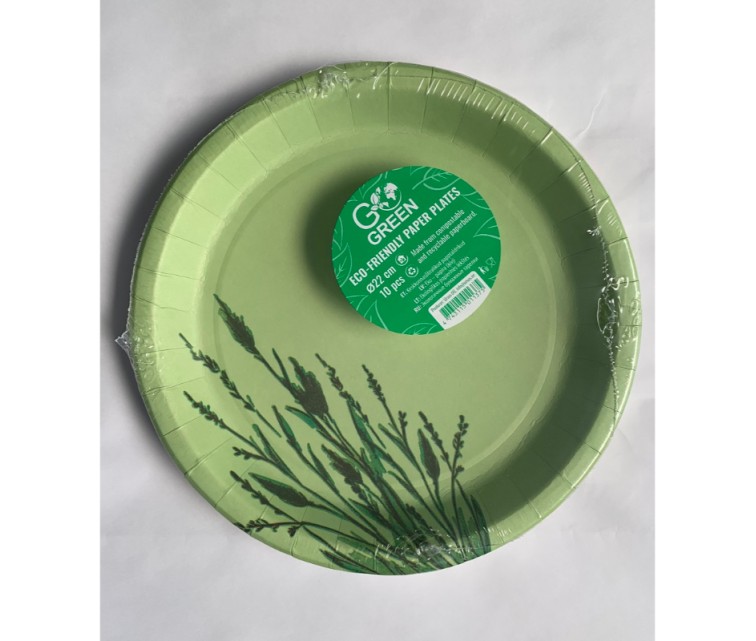 Ekoloģiski papīra šķīvji Reed Go Green Ø22cm 10 gab./ 0,11kg