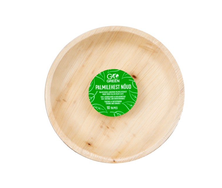 Palm leaf plates Go Green Ø23cm 10 pcs/0,37kg