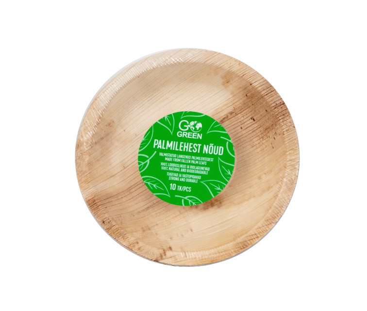 Palm leaf plates Go Green Ø15cm 10 pcs/0,18kg