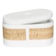 Trauks sīklietu glabāšanai Tube Nature balts porcelāns/korķis Trauks sīklietu glabāšanai Tube Nature balts porcelāns/korķis