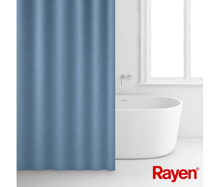 Shower curtain 180x200cm blue, polyester