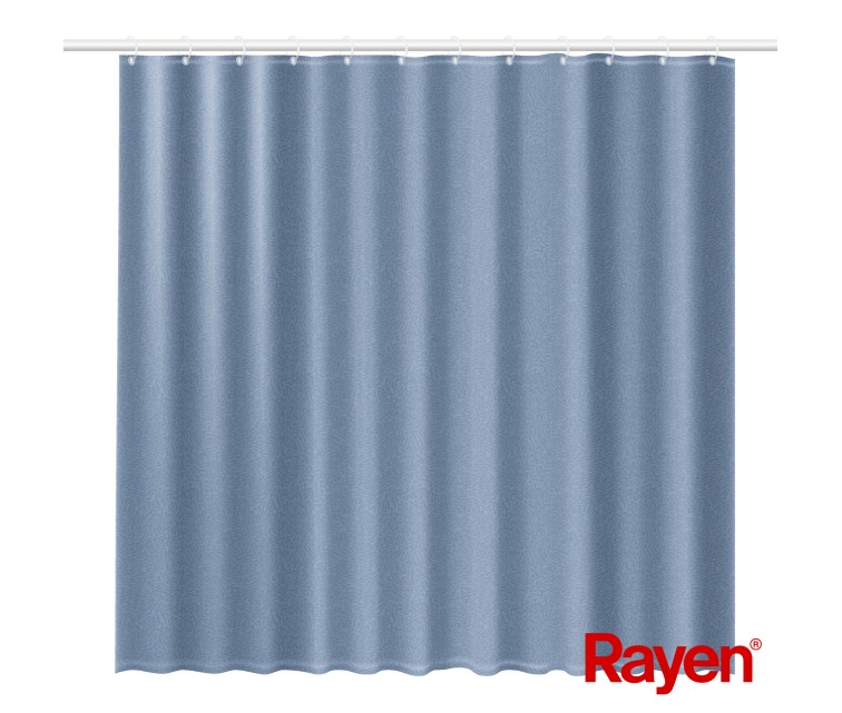 Shower curtain 180x200cm blue, polyester