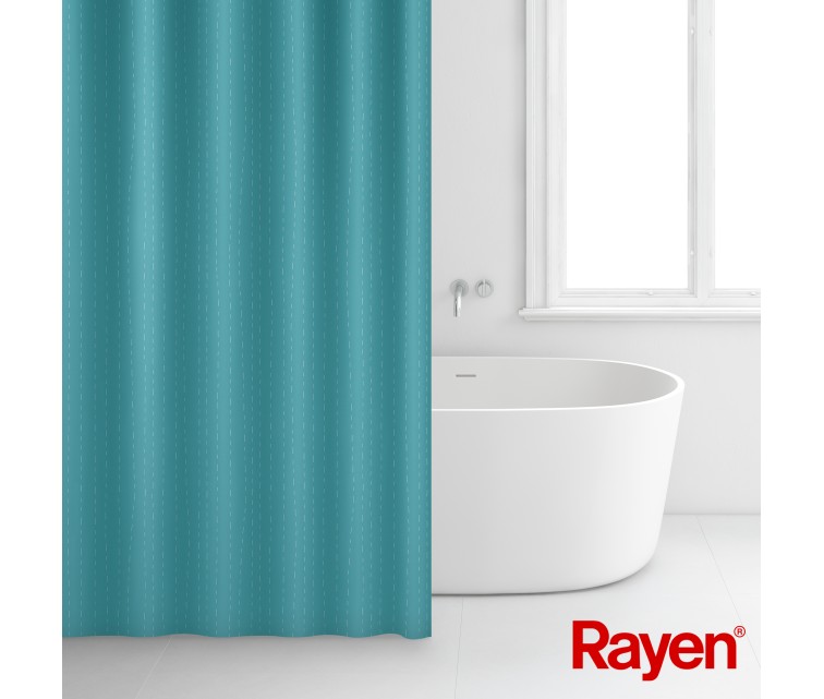 Shower curtain 180x200cm light blue, polyester