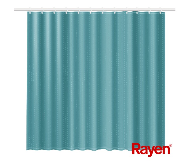 Shower curtain 180x200cm light blue, polyester