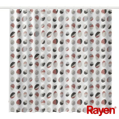 Занавеска для душа 180x200см белая / пестрая, PEVA