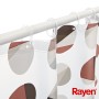 Shower curtain 180x200cm white/ribbed, PEVA